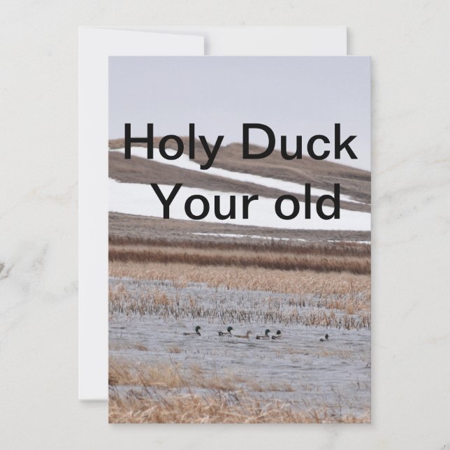 Funny Duck hunting birthday card.  Invitation (Front)