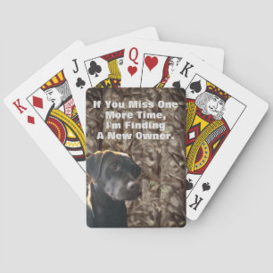 Funny Duck Hunting Chocolate Lab Camo Cards