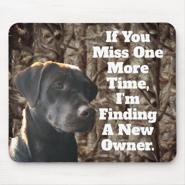 Funny Duck Hunting Chocolate Lab Camo Mouse Pad (Front)