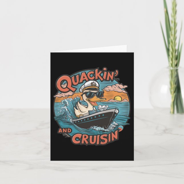 Funny Duck Hunting Hiding  Card (Front)