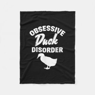 Funny Duck Hunting Odd Obsessive Duck Disorder Fleece Blanket