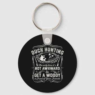 Funny Duck Hunting Vintage Woodie Hunter Friends G Keychain