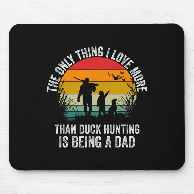 Funny Duck Hunting With Dad Dog Design For Duck Hu Mouse Pad (Front)