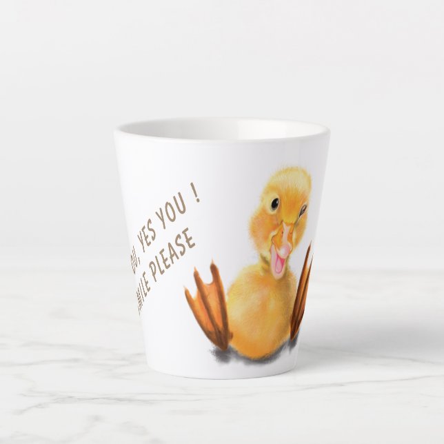 Funny Duck Latte Mug (Front)