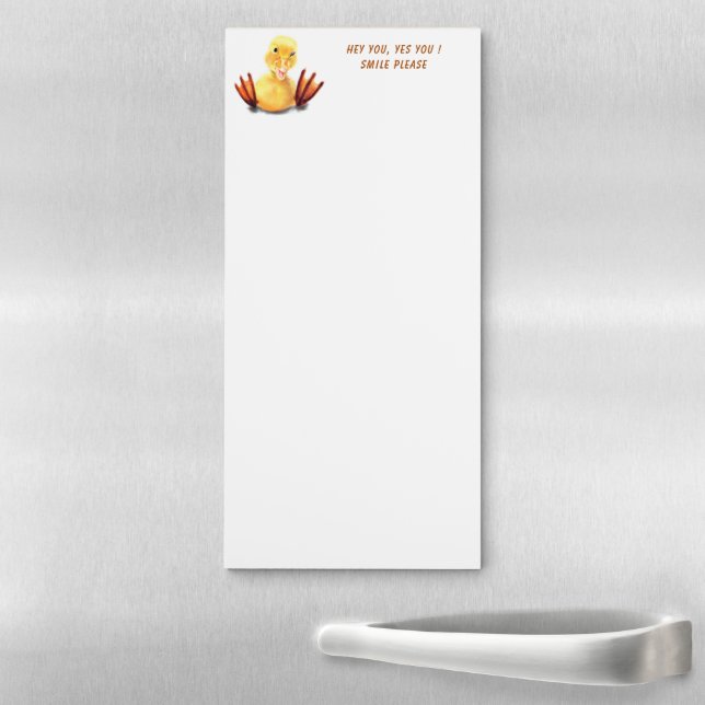Funny Duck Magnetic Notepad - Custom Text (In Situ)
