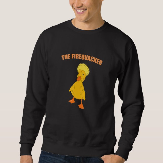 Funny Duck Meme An Exploding Duck Is Called Firequ Sweatshirt (Front)