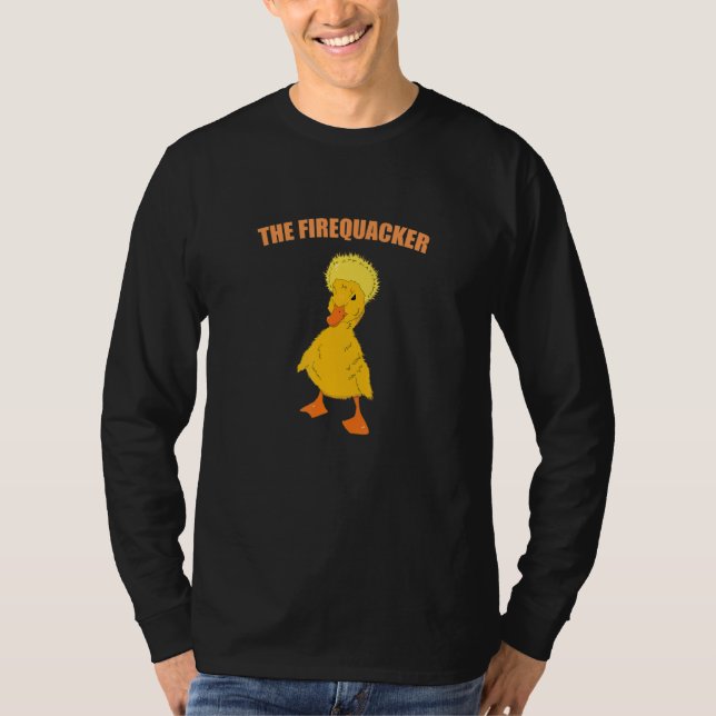 Funny Duck Meme An Exploding Duck Is Called Firequ T-Shirt (Front)