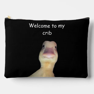 Funny Duck Meme – “Welcome to My Crib” Cute Animal Accessory Pouch