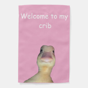 Funny Duck Meme: Welcome to My Crib Duck Garden Flag