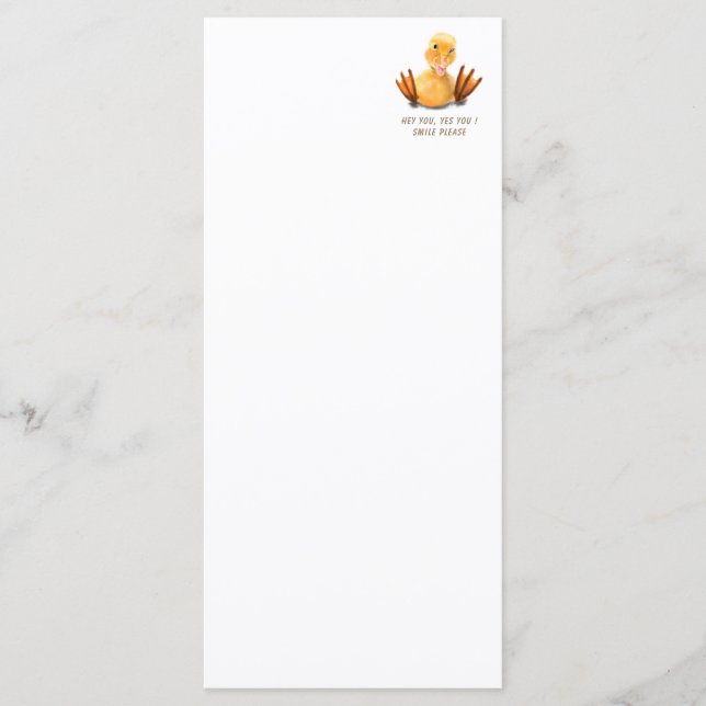 Funny Duck Menu Smile - Custom Text (Front)