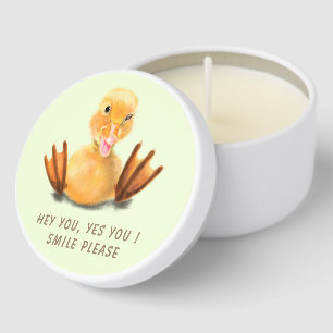 Funny Duck Mini Candle Favors Smile - Custom Text