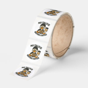 Funny Duck No Talkie Before Coffee Cute Coffee Lov Classic Round Sticker