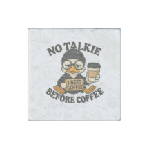 Funny Duck No Talkie Before Coffee Cute Coffee Lov