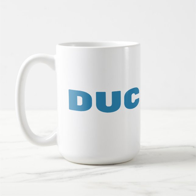 Funny Duck Off Coffee Mug (Left)