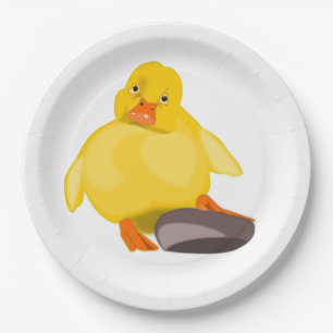 Funny Duck Paper Plates - Customizable