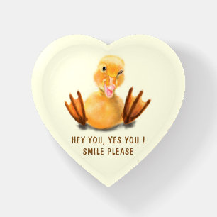 Funny Duck Paperweight Gift Smile - Your Text
