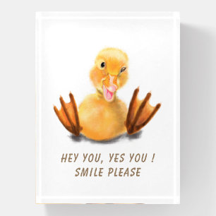 Funny Duck Paperweight Gift with Custom Text
