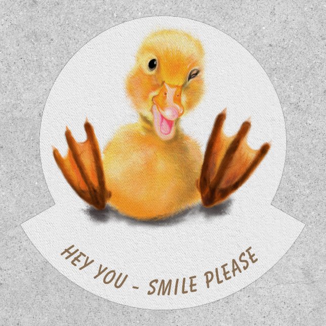 Funny Duck Patch - Custom Text (Front)