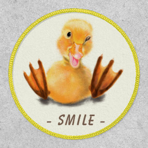 Funny Duck Patch Smlie - Custom Text