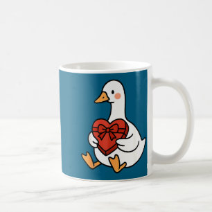 Funny Duck Preppy Silly Just Goose Valentine Love Coffee Mug