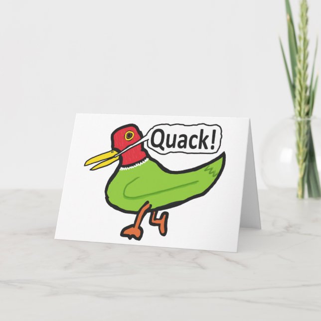 Funny Duck Quacking Card (Front)