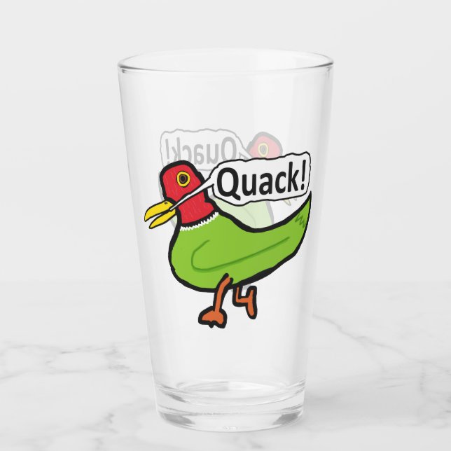 Funny Duck Quacking Glass (Front)