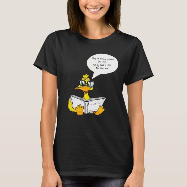 Funny duck readingT-Shirt T-Shirt (Front)