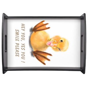 Funny Duck Serving Tray - Smile