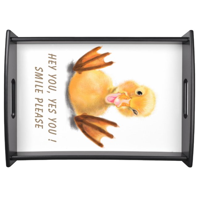 Funny Duck Serving Tray - Smile (Front)
