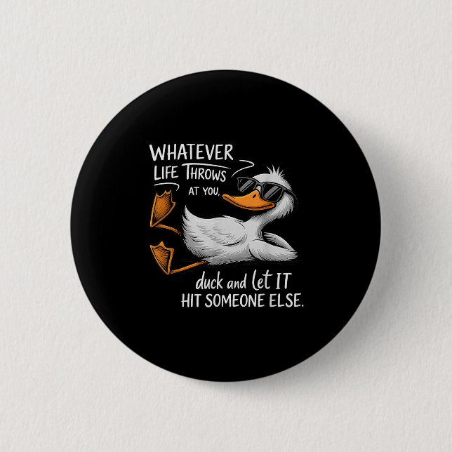 Funny Duck Shirt Funny Quote Graphic Tees For Men  Button (Front)