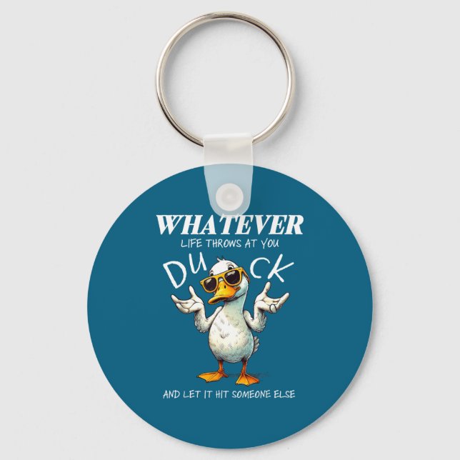 Funny Duck Shirt Funny Quote Graphic Tees For Men  Keychain (Front)
