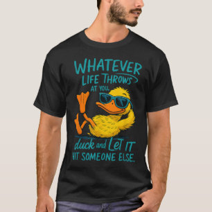 Funny Duck Shirt Meme Quote Graphic Tees For Men W