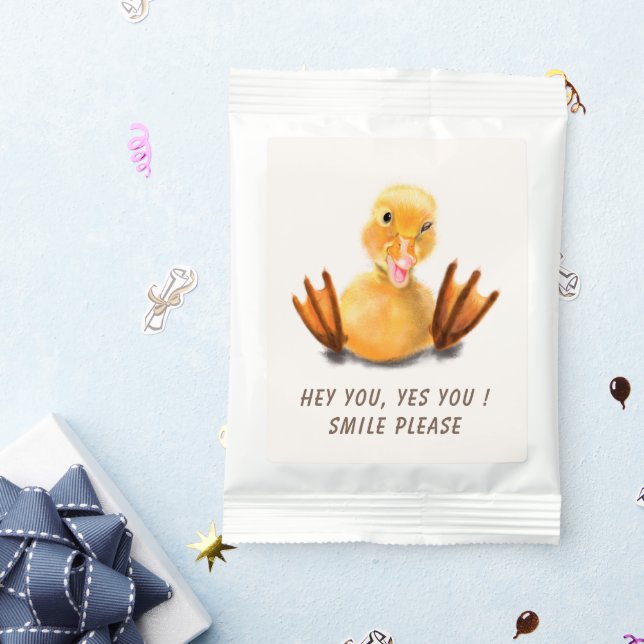 Funny Duck Smile Custom Text Personalized Margarita Drink Mix (Packets)