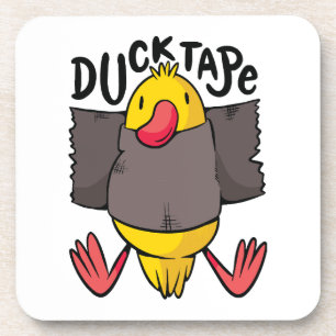 Funny Duck Tape Beverage Coaster