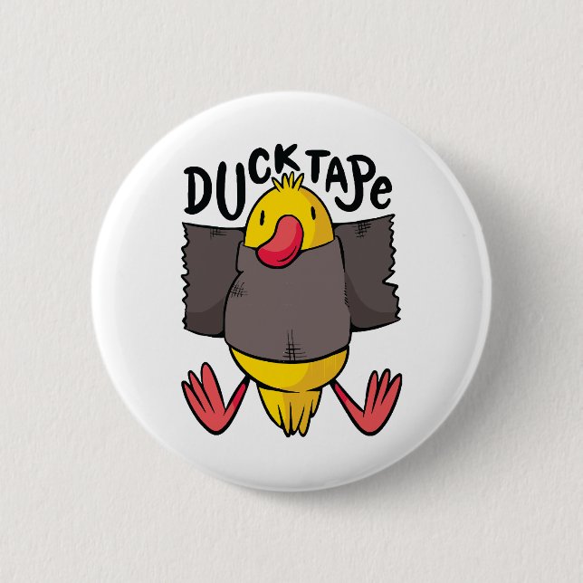 Funny Duck Tape Button (Front)