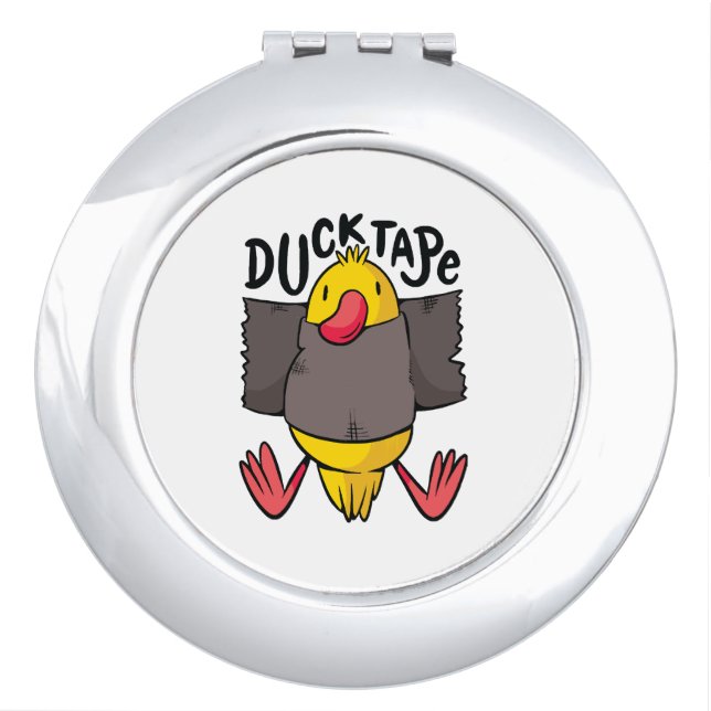 Funny Duck Tape Compact Mirror (Front)