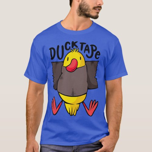 Funny Duck Tape Cute Duck Duct Tape Pun Joke T_Shirt