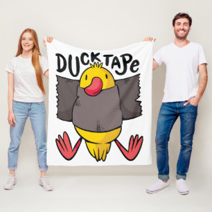 Funny Duck Tape Fleece Blanket
