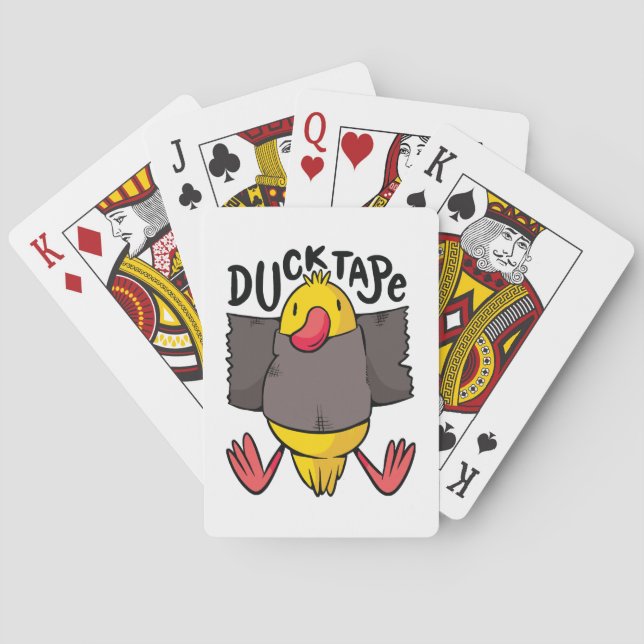 Funny Duck Tape Poker Cards (Back)