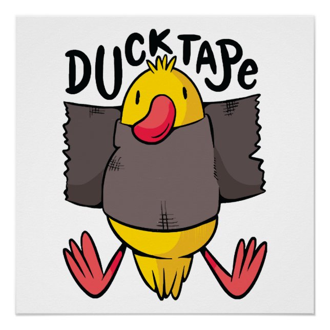 Funny Duck Tape Poster (Front)