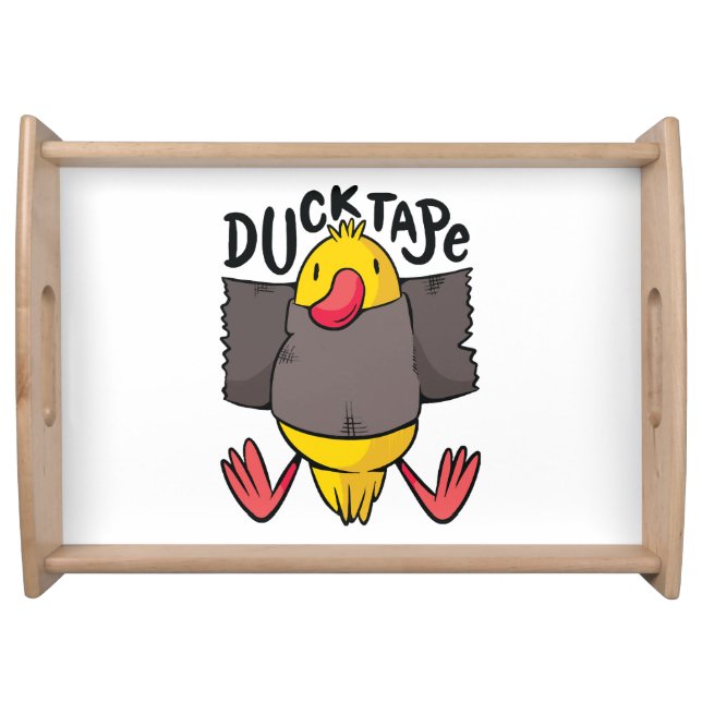 Funny Duck Tape Serving Tray (Front)