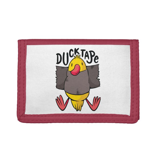 Funny Duck Tape Tri-fold Wallet (Front)