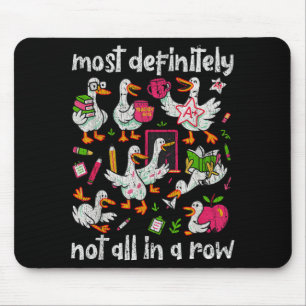 Funny duck teacher educator back to school mouse pad