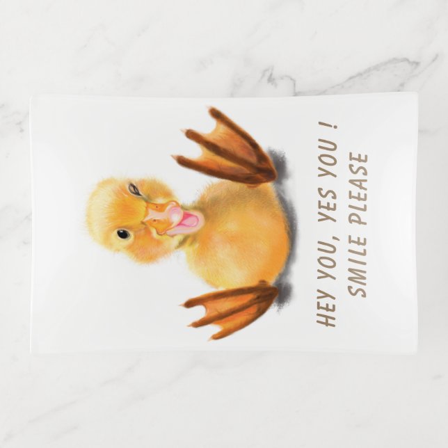 Funny Duck Trinket Tray (Front)