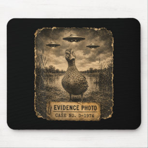 Funny duck ufo evidence photo alien humor mouse pad