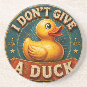 Funny Duck Vintage Farmhouse Bathroom Decor Coaster