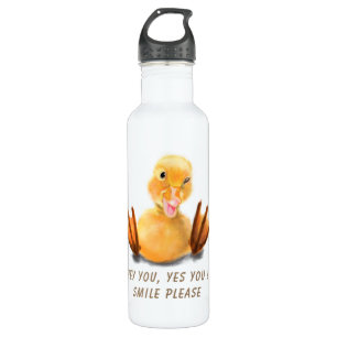 Funny Duck Water Bottle - Custom Text