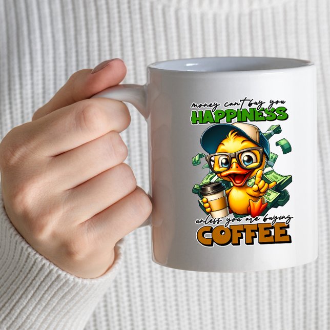 Funny Duck Wearing Glasses Coffee Quote Mug (Creator Uploaded)