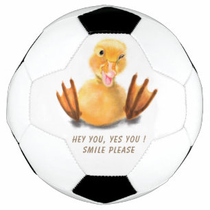 funny Duck Wink Soccer Ball