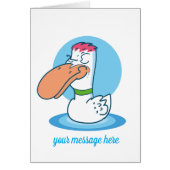 funny duck with punk hair cartoon (Front)